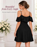 Women’s Off-Shoulder Cocktail Dress | A-Line Mini Dress