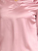 Women’s Satin V-Neck Blouse | 3/4 Sleeve Office Top