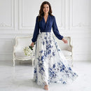 Women’s Floral Boho Maxi Dress | Long Sleeve Wedding Guest Dress