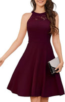 Women’s Halter Lace Cocktail Dress | A-Line Homecoming Dress