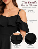 Women’s Off-Shoulder Cocktail Dress | A-Line Mini Dress