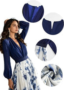 Women’s Floral Boho Maxi Dress | Long Sleeve Wedding Guest Dress
