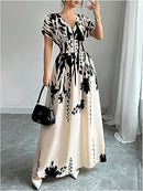 Women’s Floral Maxi Dress | V-Neck Flowy Summer Dress
