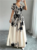 Women’s Floral Maxi Dress | V-Neck Flowy Summer Dress