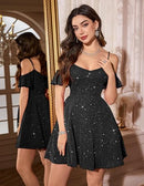 Women’s Sparkly Sequin Cocktail Dress | A-Line Homecoming Dress