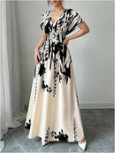 Women’s Floral Maxi Dress | V-Neck Flowy Summer Dress