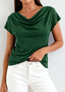 Women’s Cowl Neck Blouse | Dressy Business Casual Work Top