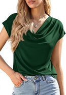 Women’s Cowl Neck Blouse | Dressy Business Casual Work Top