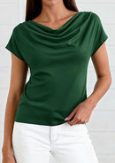 Women’s Cowl Neck Blouse | Dressy Business Casual Work Top