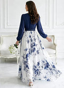 Women’s Floral Boho Maxi Dress | Long Sleeve Wedding Guest Dress
