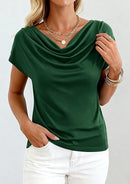 Women’s Cowl Neck Blouse | Dressy Business Casual Work Top