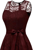 Women’s Floral Lace Cocktail Dress | A-Line Wedding Guest Dress