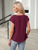 Women’s Business Casual Blouse | Short Sleeve Work Top
